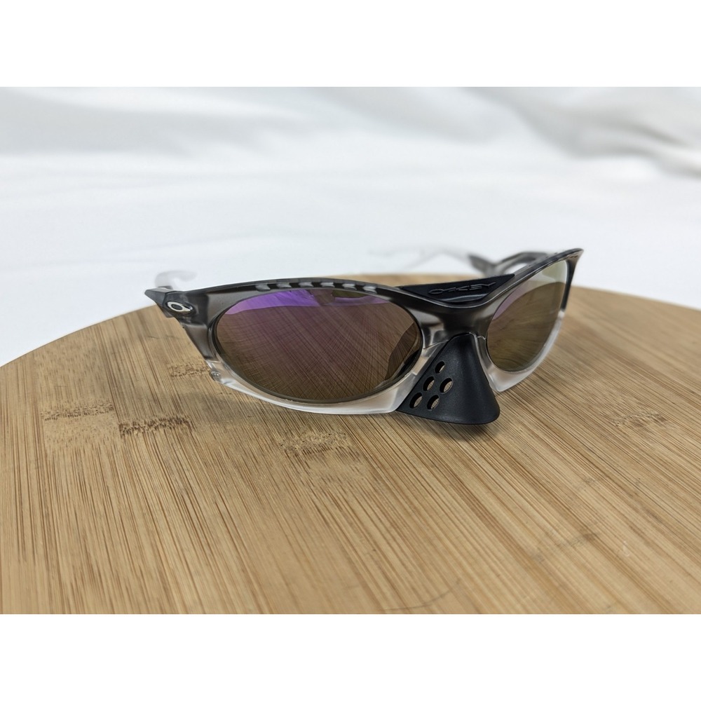 Oakley Plantar Sunglasses OO9437 Translucent Grey Clear Wrap Sport Nose Guard